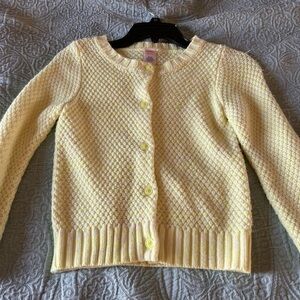 Yellow button sweater, adorable!!